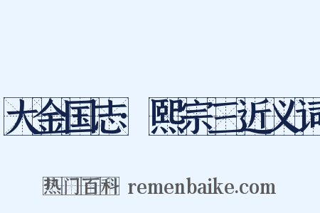 大金国志·熙宗三近义词是什么意思的图片